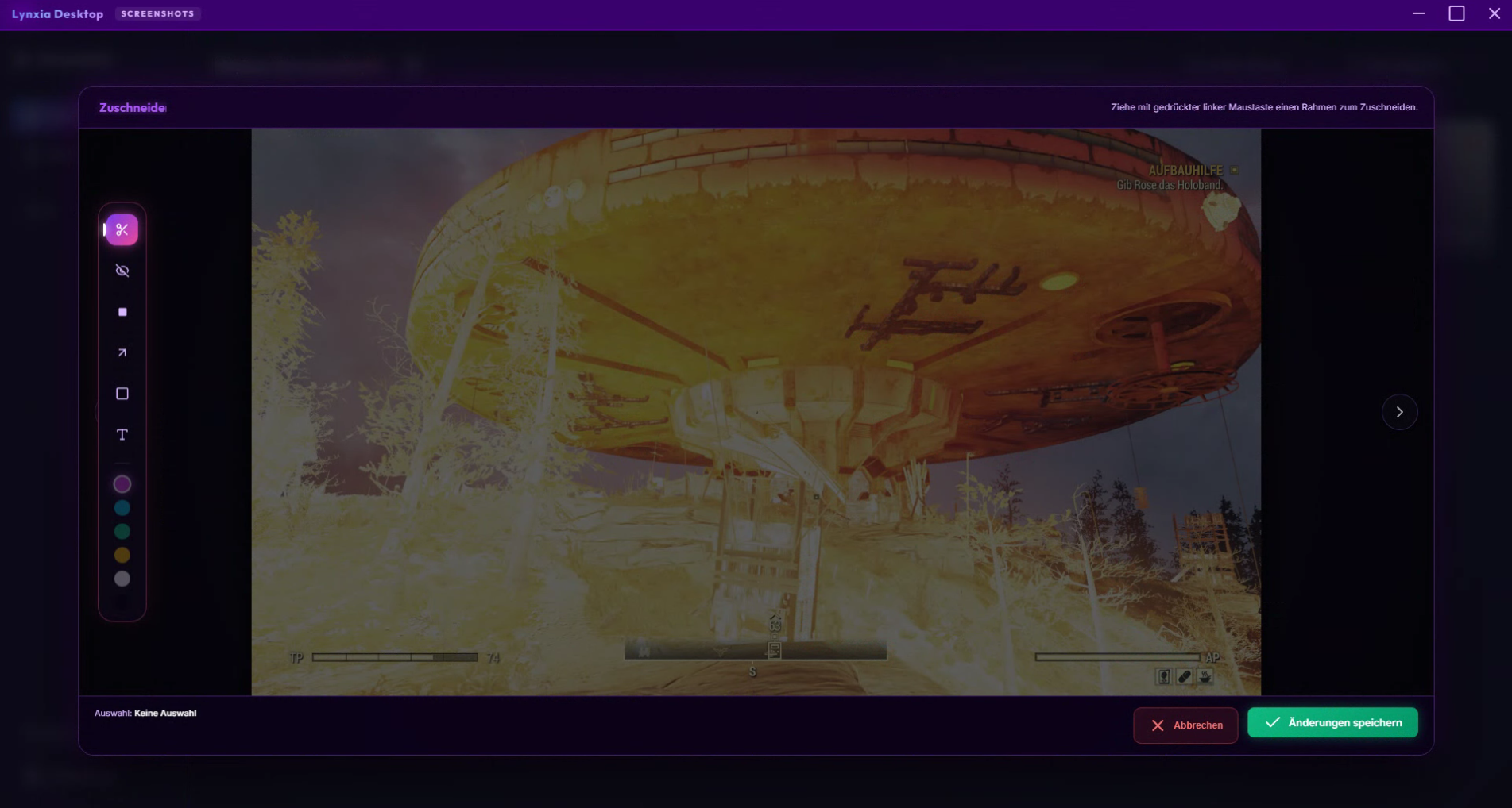 edit Seite bei Lynxia Desktop